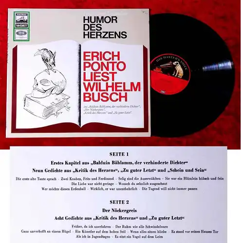 LP Erich Ponto liest Wilhelm Busch - Humor des Herzens /Electrola 1C 061-