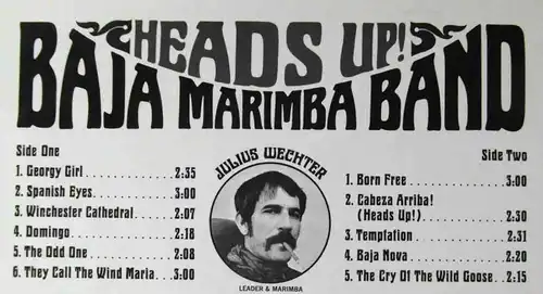 LP Baja Marimba Band: Heads Up! (A&M 212 003) D