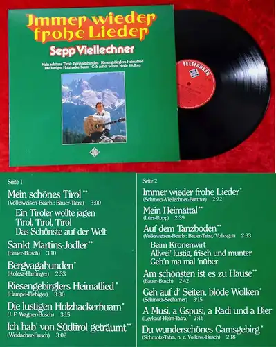 LP Sepp Viellechner: Immer wieder frohe Lieder (Telefunken 625063 AS) D 1982