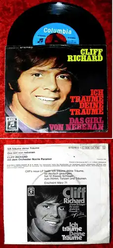 Single Cliff Richard: Ich träume Deine Träume (Columbia 1C 006-04 706) D 1971