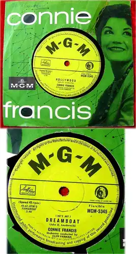 Single Connie Francis: Hollywood / Dreamboat (MGM)