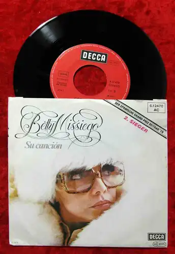 Single Betty Missiego: Su Cuncion (Decca 612470 AC) D 1979 Grand Prix Eurovision