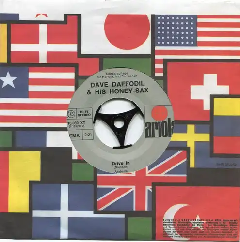 Single Dave Daffodil & His Honey sax: drive In (Ariola 16 039 XT) D