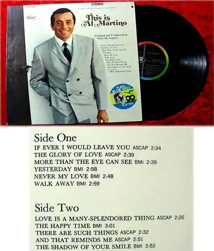 LP Al Martino: This Is Al Martino (Capitol SMK 74 421) D