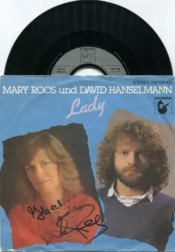 Single Mary Roos & David Hansemann: Lady (Hansa 104 108-100) Signiert