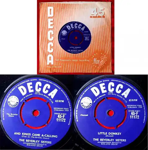 Single Beverley Sisters: And Kings Came A-Calling (Decca 45-F 11172) UK 1959
