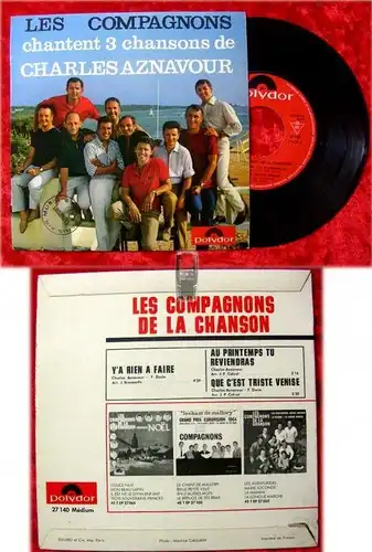 EP Les Compagnons: 3 Chansons de Charles Aznavour 1964