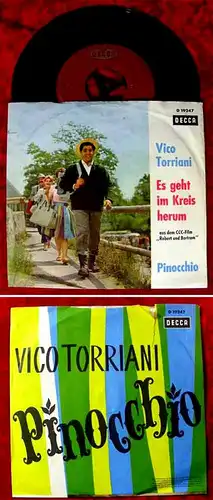 Single Vico Torriani: Pinocchio / Es geht im Kreis herum (Decca D 19 247) D 1962