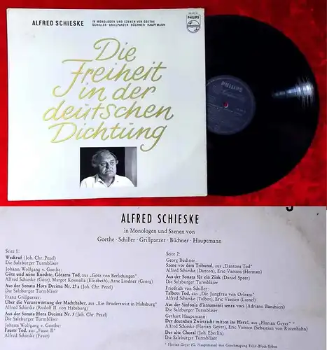 LP Alfred Schieske: Die Freiheit in der deutschen Dichtung (Philips 620 200 SL)