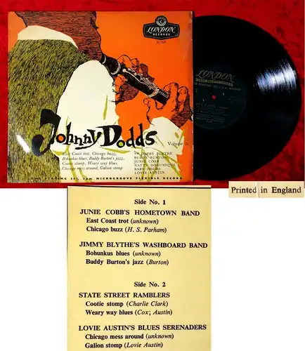 25cm LP Johnny Dodds Volume 3 (London AL 3555) UK 1955