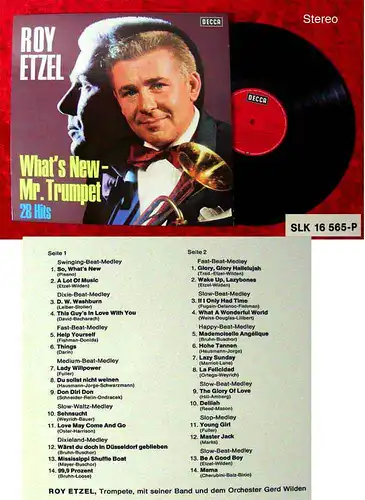 LP Roy Etzel: What´s New Mr. Trumpet 28 Hits (Decca SLK 16 565-P) 1968