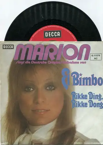 Single Marion: El Bimbo (dt. Version) (Decca 611 574 AC) D 1974