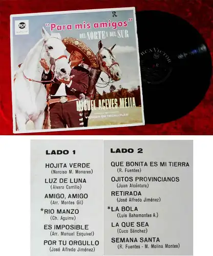 LP Miguel Aceves Mejia: Para Mis Amigos del Norte y del Sur (RCA LPM 10 055) D