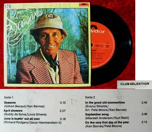 EP Bing Crosby: Seasons (Polydor 2835 027) (Club Selektion) 6 Tracks (1977)