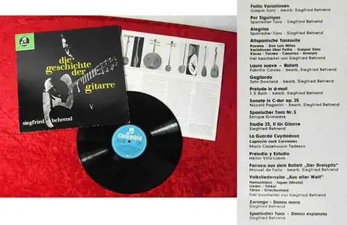 LP Siegfried Behrend: Die Geschichte der Gitarre (Columbia 83 506) D 1963