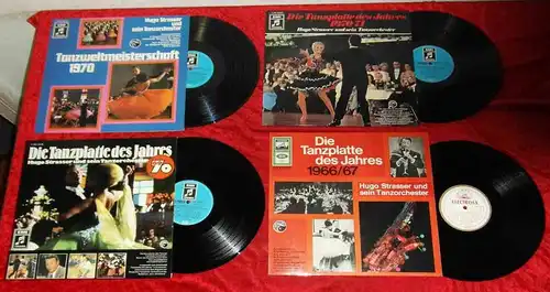 4 Langspielplatten HUGO STRASSER - Vinylsammlung -