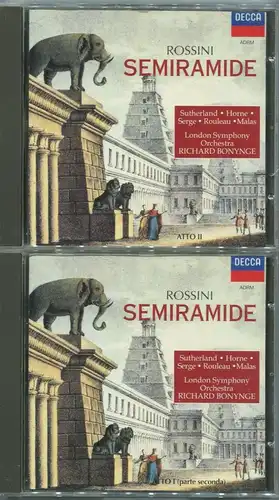 2CD Rossini: Smiramide (Decca) Sutherland Horne Bonynge (1996)