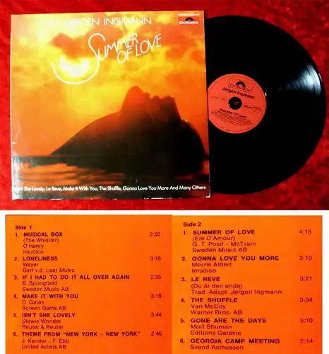 LP Jörgen Ingmann: Summer of Love (Polydor 2480 445) D 1977