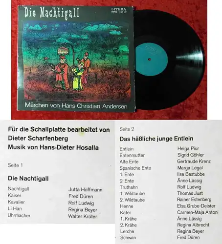 LP Die Nachtigall (Hans Christian Andersen) mit Jutta Hoffmann (Litera 865 147)