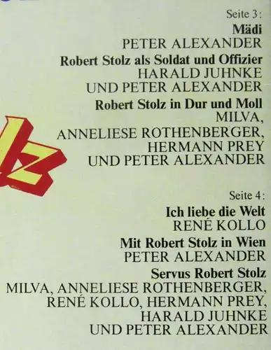 2LP Peter Alexander: Danke, Robert Stolz (Ariola 301 214-420) TV Show 1980