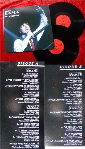 2LP Serge Lama en Concert 1988 (F)