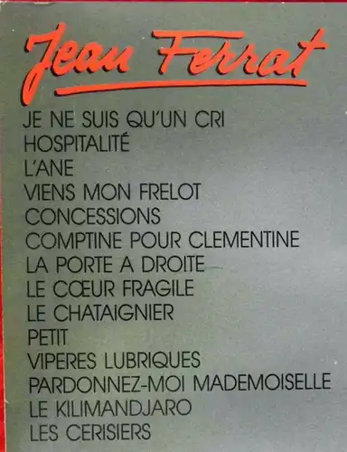 LP Jean Ferrat: Je Ne Suis Qu´un Cri (Temey ) F 1985