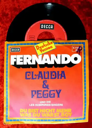 Single Claudia & Peggy Les Humphries Singers: Fernando dt. Vers. des Abba Hits)