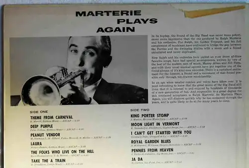 LP Ralph Marterie Plays Again (United Artists 82 011) US