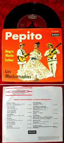 Single Los Machucambos: Pepito (Decca DL 25 046) D 1962
