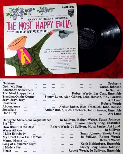LP The Most Happy Fella w/ Robert Weede Art Lund  (Philips BBL 7374) UK