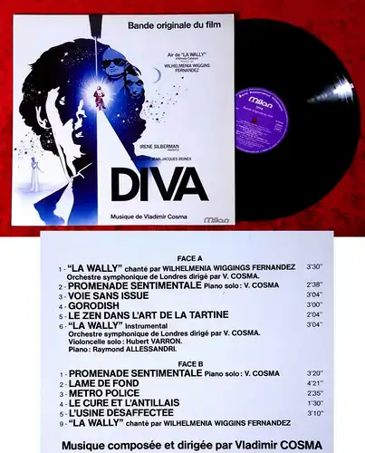 LP Diva - Vladimir Cosma - (Milan A 120 061) Frankreich 1981