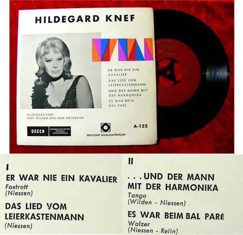 EP Hildegard Knef Clubsonderauflage Deutscher Schallplattenclub