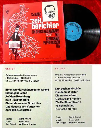 LP Die Zeitberichter - ein deutsches Kabarett - 15 Jahre