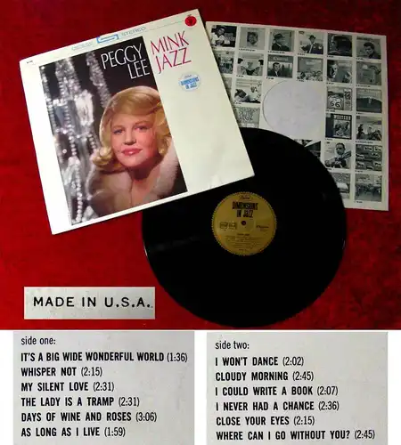 LP Peggy Lee: MInk Jazz (Capitol 83 646) D 1962