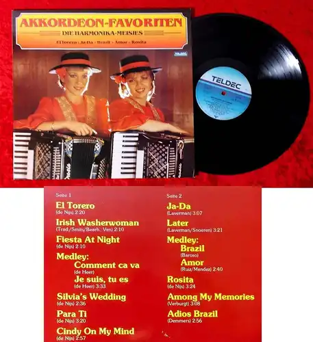 LP Harmonika Meisjes: Akkordeon Favoriten (Teldec 626098 AS) D 1985
