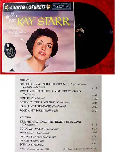 LP Kay Starr I hear the Word (RCA Living Stereo) 1959