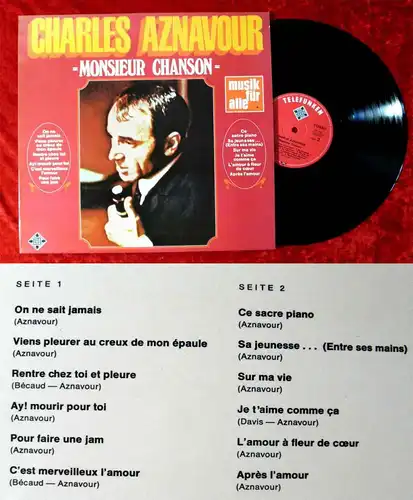 LP Charles Aznavour: Monsieur Chanson (Telefunken NT 420) D