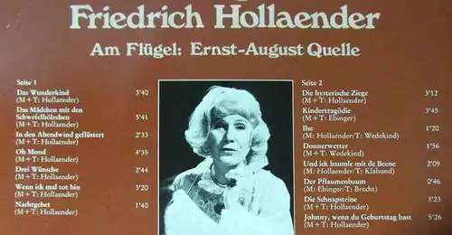 LP Blandine Ebinger singt Friedrich Hollaender (Odeon 1C 062-29 620) D 1976