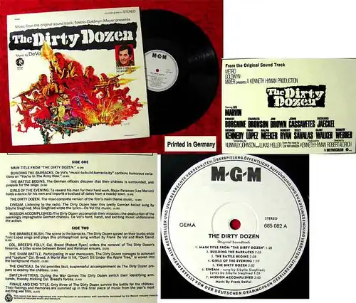 LP Dirty Dozen Frank DeVol Starring Lee Marvin Trini Lopez Charles Bronson Promo