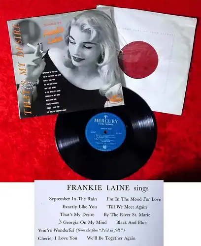 25cm LP Frankie Laine: That´s my Desire - Songs By... (Mercury MPT 7513) UK