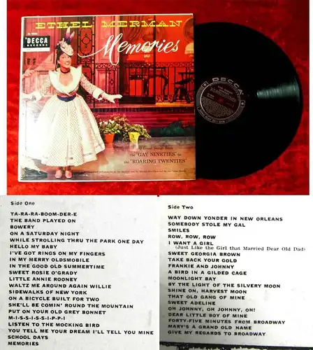 LP Ethel Merman: Memories - 40 Great Songs (Decca DL 9028) US