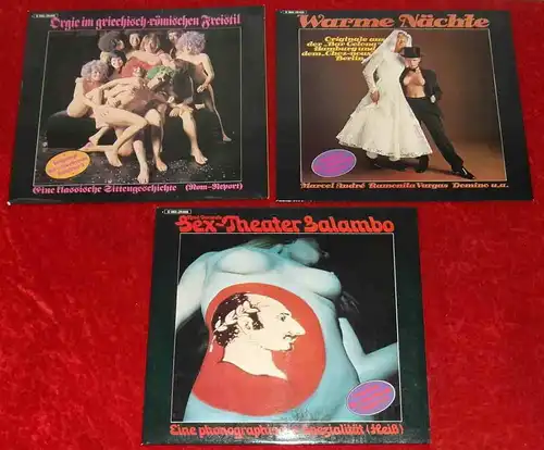 3 Langspielplatten Warme Nächte Salambo Orgie (EMI) D