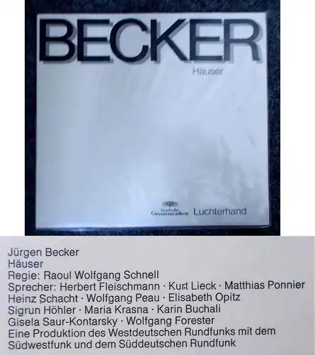 LP Jürgen Becker: Häuser (DGG Hörspiel Heute 2574 004) D 1973