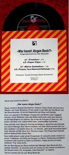 EP "Wer kennt Jürgen Beck?" Originalaufnahmen des Musicals (Hansa 43 028 XT) D