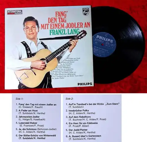 LP Franzl Lang: Fang den Tag mit einem Jodler an (Philips 870 011 BFY) NL 1968