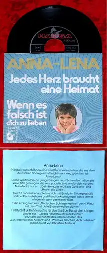 Single Anna Lena: Jedes Herz braucht eine Heimat (Hansa 12 559 AT) D 1971