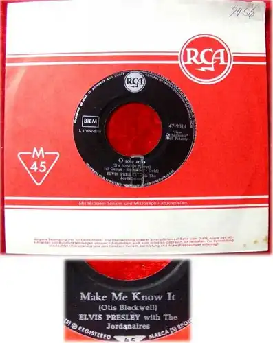 Single Elvis Presley: O Sole Mio /Make me know it