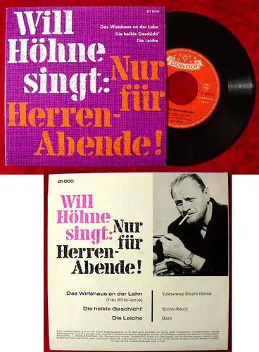 EP Will Höhne singt Nur für Herrenabende (Polydor 21 000) D