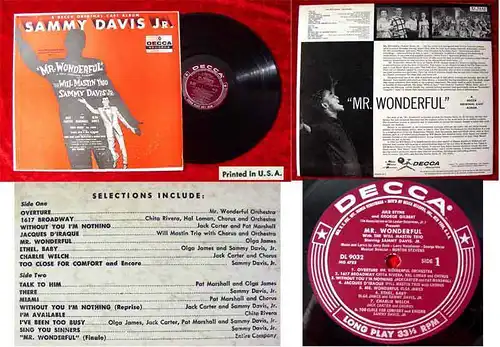 LP Sammy Davis jr.: Mr. Wonderful (Decca DL 9032) US