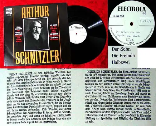 LP Arthur Schnitzler - Vilma Degischer & Heinrich Schnitzler sprechen...